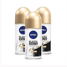 Nivea Black&White Invisible İpeksi Pürüzsüzlük 3x50 ml Kadın Roll-On Deodorant