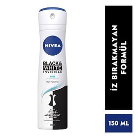 NIVEA Black&White Invisible Pure 150 ml Kadın Sprey Deodorant