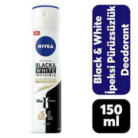 Nivea Black&White İpeksi Pürüzsüzlük 150 ml Kadın Sprey Deodorant