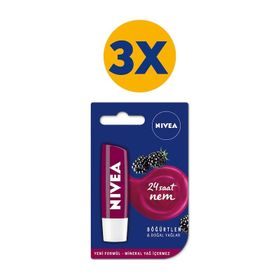 Nivea Böğürtlen 3x4,8 g Dudak Bakım Kremi