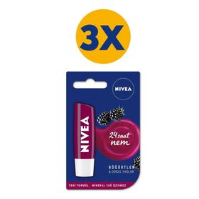 Nivea Böğürtlen 3x4,8 g Dudak Bakım Kremi