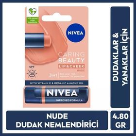 Nivea Caring Beauty Nude 4.8 gr SPF30 Renkli Dudak Kremi