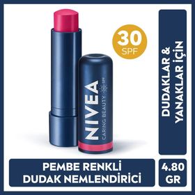 Nivea Caring Beauty Pembe SPF30 4.8 gr Renkli Dudak Bakım Kremi ve Yanak Balmı