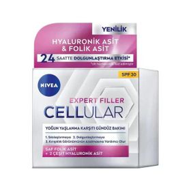 Nivea Cellular Expert Filler 50 ml SPF15 Hyaluronik Asit Yoğun Yaşlanma Karşıtı Gündüz Bakım Yüz Kremi