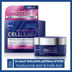NIVEA Cellular Expert Filler Anti-Aging 50 ml Gece Yüz Bakım Kremi