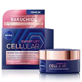 Nivea Cellular Expert Lift Doğal Retinol 50 ml Alternatifi Saf Bakuchiol ve Hyaluronik Asit İçeren Gece Kremi