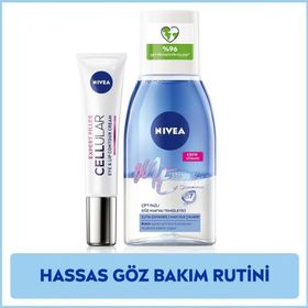 Nivea Çift Etkili Göz Makyaj Temizleyici 125 ml ve 15 ml Cellular Dolgunlaştırıcı Göz Bakım Kremi