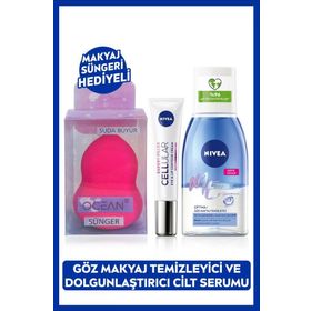Nivea Çift Etkili Göz Makyaj Temizleyici 125 ml ve 15 ml Cellular Dolgunlaştırıcı Göz Bakım Kremi