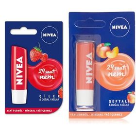 Nivea Çilek 4.8 gr ve Şeftali 4.8 gr Dudak Bakım Kremi
