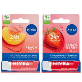 Nivea Çilek 4.8 gr ve Şeftali 4.8 gr Dudak Bakım Kremi