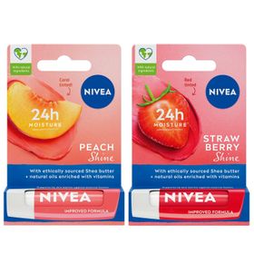 Nivea Çilek 4.8 gr ve Şeftali 4.8 gr Dudak Bakım Kremi