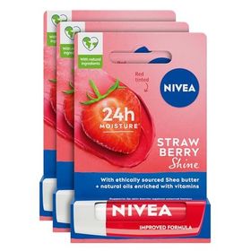 Nivea Çilekli 3x4,8 g Dudak Bakım Kremi