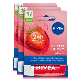 Nivea Çilekli 3x4,8 g Dudak Bakım Kremi