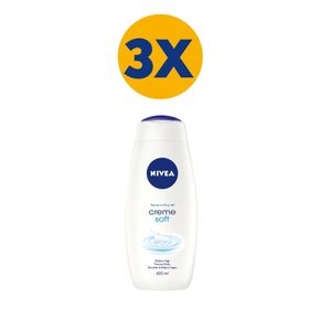Nivea Creme Soft Kremsi Dokunuş 3x400 ml Banyo ve Duş Jeli
