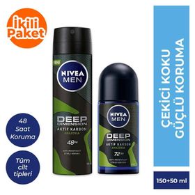 Nivea Deep Amazonia For Men 150 ml Deo Sprey + Nivea Deep Amazonia For Men 50 ml Deo Roll-On