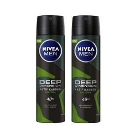 Nivea Deep Dimension Aktif Karbon Amazonia 2x150 Ml Deodorant