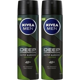 Nivea Deep Dimension Aktif Karbon Amazonia 2x150 Ml Deodorant