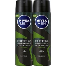 Nivea Deep Dimension Amazonia 2x150 ml Erkek Sprey Deodorant