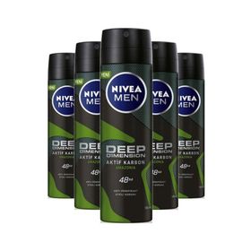 Nivea Deep Dimension Amazonia 5x150 ml Erkek Sprey Deodorant
