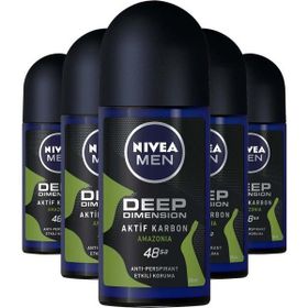 Nivea Deep Dimension Amazonia 5x50 ml Erkek Roll-On