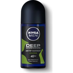 Nivea Deep Dimension Amazonia Antiperspirant Ter Önleyici Leke Yapmayan 50 ml Erkek Roll-On Deodorant
