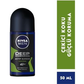 Nivea Deep Dimension Amazonia Antiperspirant Ter Önleyici Leke Yapmayan 50 ml Erkek Roll-On Deodorant