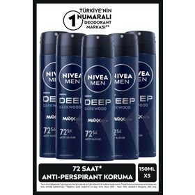 Nivea Deep Dimension Antiperspirant 5x150 ml Erkek Sprey Deodorant