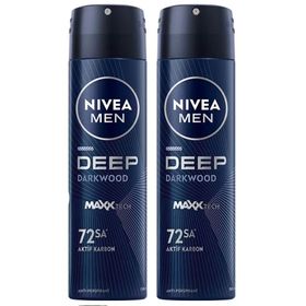 Nivea Deep Dimension Antiperspirant Ter Önleyici Leke Yapmayan 2x150 ml Erkek Sprey Deodorant