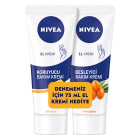 Nivea Deniz İğdesi Özlü E Vitaminli 75 ml 2 Adet Besleyici Bakım Kremi