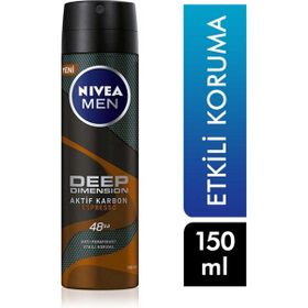 Nivea Deo Deep Dimension Aktif Karbon Espresso 150 ml Erkek Sprey Deodorant