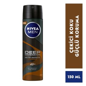 Nivea Deo Deep Dimension Aktif Karbon Espresso 150 ml Erkek Sprey Deodorant