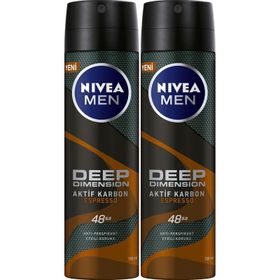 Nivea Deo Deep Dimension Espresso 2x150 ml Erkek Sprey Deodorant