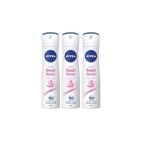 Nivea Deo Fresh Flower 3 x 150 ml Kadın Sprey Deodorant