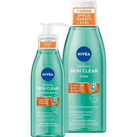 Nivea Derma Skin Clear 150 ml Yüz Temizleme Jeli + 200 ml Tonik Set