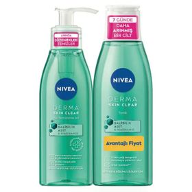 Nivea Derma Skin Clear 150 ml Yüz Temizleme Jeli + 200 ml Tonik Set