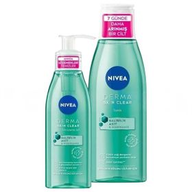 Nivea Derma Skin Clear 150 ml Yüz Temizleme Jeli + 200 ml Tonik Set