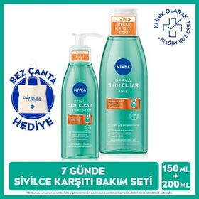 Nivea Derma Skin Clear 150 ml Yüz Temizleme Jeli + 200 ml Tonik Set