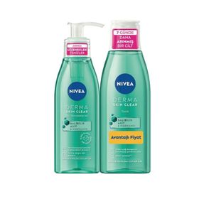 Nivea Derma Skin Clear 150 ml Yüz Temizleme Jeli + 200 ml Tonik Set