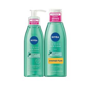 Nivea Derma Skin Clear 150 ml Yüz Temizleme Jeli + 200 ml Tonik Set