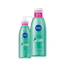 Nivea Derma Skin Clear 150 ml Yüz Temizleme Jeli + Derma Skin Clear 200 ml Sivilce Karşıtı Tonik