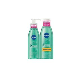 Nivea Derma Skin Clear 150 ml Yüz Temizleme Jeli + Derma Skin Clear 200 ml Sivilce Karşıtı Tonik