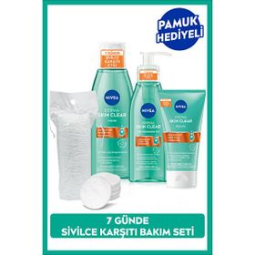 Nivea Derma Skin Clear Sivilce Karşıtı Yüz Temizleme Jeli 150 ml Tonik 200 ml ve 150 ml Peeling