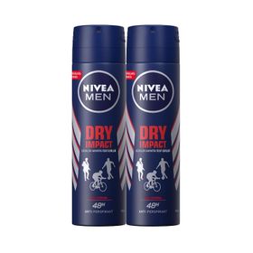 Nivea Dry İmpact Sprey 2x150 ml Erkek Deodorant