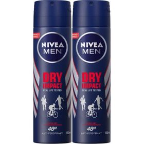 Nivea Dry İmpact Sprey 2x150 ml Erkek Deodorant