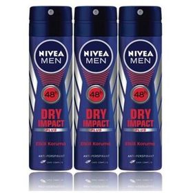 Nivea Dry İmpact Sprey 3x150 ml Erkek Deodorant