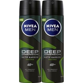 Nivea Erkek 2x150 ml Amazonia Sprey Deodorant