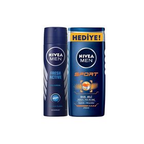 Nivea Fresh 150 ml Erkek Sprey Deodorant ve Sport 250 ml Duş Jeli Set