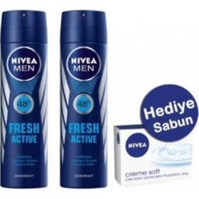 Nivea Fresh Active 2x150 ml Erkek Deodorant