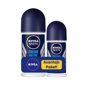 Nivea Fresh Active 50 ml Erkek Roll-On + 25 ml Roll-On