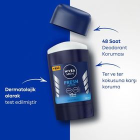 Nivea Fresh Active 50 ml Ter Kokusuna Karşı 48 Saat Koruma Erkek Stick Deodorant
